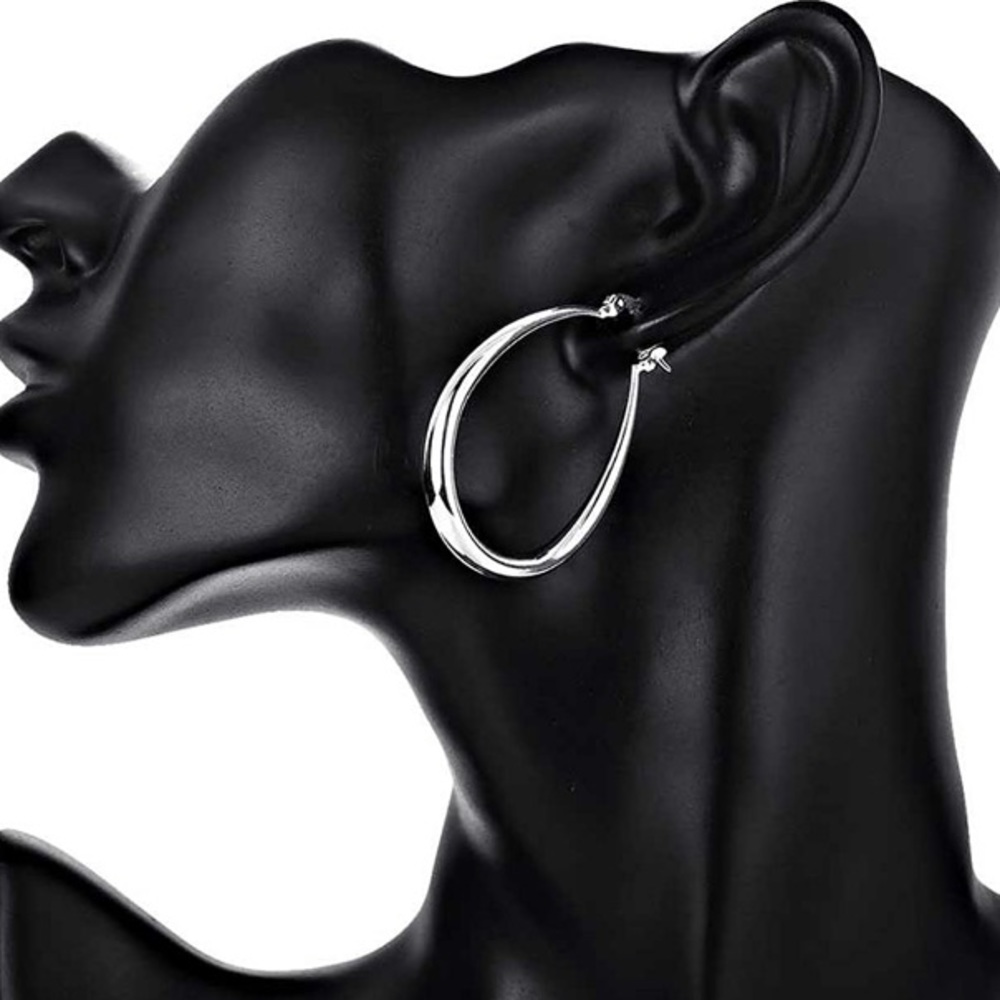 925 Sterling silver hoop earrings - Picture 6 of 6